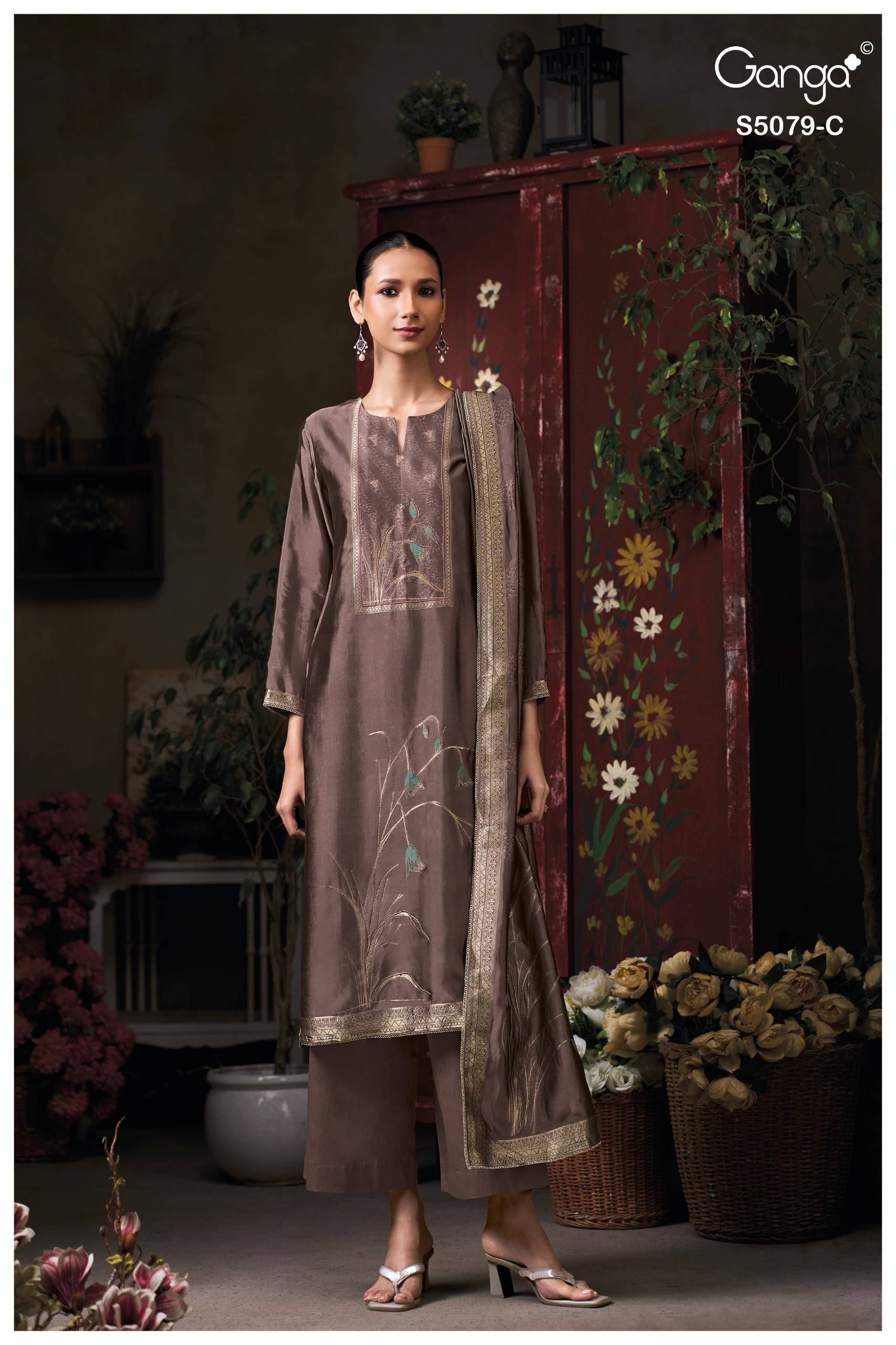 Rashmika 5079 Series By GANGAFASHION Stylish Beautiful Colourful Viscose Silk Dresses At Wholesale Price